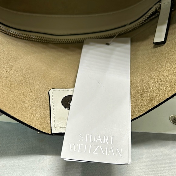 Stuart Weitzman NWT Off White Calf Leather Small Dorian Crossbody Bag Purse 🌸🌸 - Picture 7 of 12
